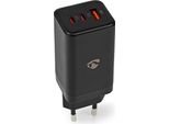 Caricatore Da Parete | 65 W | Gan | Funzione Di Ricarica Rapida | 3,0 / 3,25 A A | Numero Di Uscite: 3 | USB-A / 2X USB-C™ | Selezione Automatica Del Voltaggio