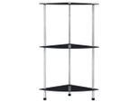Syfax™ Scaffale A 3 Livelli Nero 30X30X67 Cm In Vetro Temperato