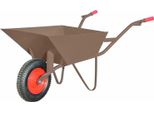 Awtools Carriola Da Costruzione 85L/1,5Mm Marrone