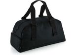 Bagbase BG278 | Borsa Sportiva Recycled Essentials Holdall - Colore: Nero - Dimensioni: 55 X 28 X 25 Cm