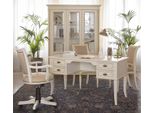 Scrivania + Poltrona Scrivanie Tavolo Legno Sedia 2 Pezzi Set Italia Mobili
