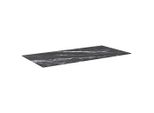 Syfax™ Piano Tavolo Nero 100X50 Cm 6Mm Vetro Temperato Design Marmo