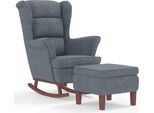Syfax™ Sedia A Dondolo Con Schienale Alto In Velluto Grigio Scuro