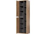 Armadietto A Muro Scaffale Armadietto Alto Mobili Da Bagno Legno 50X35X170