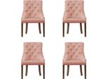 4X Chesterfield Poltrona Lounge Club Imbottitura Sedie Sedie Sedile Set Poltrona Nuovo