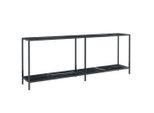 Syfax™ Tavolo Consolle Nero 200X35X75,5 Cm In Vetro Temperato