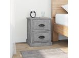 Comodini 2 Pezzi Grigio Cemento 39X39X47,5 Cm Materiale A Base Di Legno