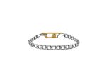 Armband Diesel "Schmuck Geschenk Edelstahl Armschmuck Panzerkette", Gold (Edelstahlfarben, Gelbgoldfarben), ArmbäNder, Damen, 21,5Cm, Edelstahl, Armband