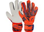 Guanti Da Portiere Reusch Attrakt Solid Junior, Bianco/Blu/Arancio, Misura 4,5