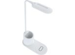 Lampada Led Con Caricabatterie Wireless Rebeltec Qi W600, 10W, Bianco