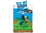 Minecraft Bettbezug Mobs 140 X 200 Cm - Baumwolle (60 X 70 Cm)
