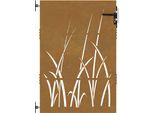 Vidaxl Cancello Da Giardino 85X125 Cm In Acciaio Corten Design Erba