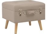 Syfax™ Sgabelli Con Contenitore 3 Pz In Tessuto Beige