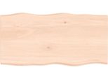 Syfax™ Piano Per Tavolo 100X50X2 Cm In Rovere Non Trattato Bordi Vivi