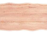 Syfax™ Piano Tavolo Marrone Chiaro 80X50X2 Cm In Rovere Non Trattato