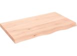 Syfax™ Piano Per Tavolo 100X60X(2-6)Cm In Rovere Massello Non Trattato