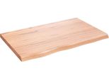 Syfax™ Ripiano Muro Marrone 80X50X(2-4) Cm Massello Rovere Trattato