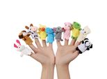 Set Di 10 Pupazzi Da Dito Di Animali Dei Cartoni Animati, Simpatici Mini Pupazzi Da Dito Di Peluche, Peluche Per Bambini