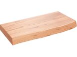 Syfax™ Ripiano Muro Marrone 60X30X(2-6) Cm Massello Rovere Trattato