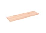 Syfax™ Ripiano A Parete 100X30X2 Cm Legno Massello Rovere Non Trattato