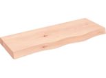 Syfax™ Ripiano A Parete 80X30X(2-6) Cm Massello Rovere Non Trattato