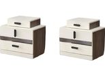 Design Moderno Completo Di 2X Comodini Mobili In Legno Per La Camera Da Letto