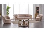 Set Di Divani Da Salotto 3 Pezzi Design Imbottito 3+1+1 Posti A Sedere