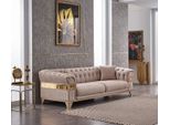 Divano Chesterfield Di Design A 3 Posti Per Il Soggiorno Divano Imbottito Beige