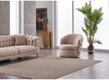 Soggiorno Beige Design Poltrona Chesterfield Mobili Imbottiti Seduta