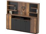 Credenza Armadio Per Ufficio Armadio Per Archiviazione Credenza Per Archivio Marrone Grigio