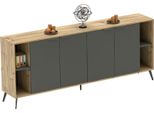 Armadio Per Ufficio Cassettiera Armadio Per Archiviazione Credenza Studio Beige Grigio