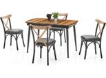 Set Da Pranzo Compatto Set Da Tavolo Per Sala Da Pranzo Tavolo Da Pranzo 4 Sedie Set Di Sedie 5 Pezzi.