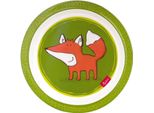 Sigikid Piatto Volpe Della Foresta, Piatto Per Bambini, Piatto Da Pranzo, Stoviglie Per Bambini, Rpet, Verde, Ø 21,5 Cm, 25396