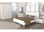 Mobili Per La Camera Da Letto Set Completo Letto 2X Comodino Armadio Bianco 5 Pezzi