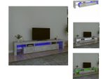 Mobile Tv Vidaxl Con Luci Led Grigio Cemento 215X36,5X40 Cm - Mobili Tv