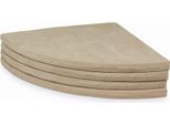Tappeto Da Gioco 160 Cm Per Bambini, Rotondo, Pieghevole, Velvet Soft, Beige