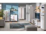 Set Di Pareti Attrezzate Per Il Soggiorno Mobile Espositivo Scaffale A Muro Basso Tavolo Tv Bianco 8 Tlgs Set Nuovo