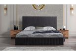 Mobili Da Camera Da Letto Comodino 2X Comodino Letto Set Completo Grigio 3 Pezzi.