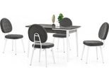 Set Da Pranzo Compatto Set Di Sedie Per Sala Da Pranzo Set Da Tavolo Tavolo Da Pranzo 4 Sedie 5 Pz.