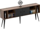 Credenza Armadio Per Ufficio Cassettiera Armadio Per Archiviazione Studio Marrone Nero