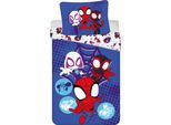 Biancheria Da Letto Marvel Spidey Per Bambini Spider-Man, Miles Morales & Ghost-Spider, Motivo Supereroe, Piumone 140 X 200 Cm + Cuscino 70 X 90 Cm, 100% Cotone