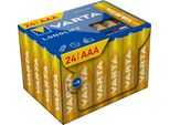 Varta Batterie Longlife Alcaline Aaa Micro LR03 1.5V Cubepack=24Stk