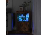 Maison Exclusive - Credenza Con Luci Led Rovere Affumicato 41X37X67 Cm