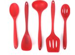 5Pcs Silicone Resistente Al Calore Antiaderente Cucina Spatola Cucchiaio Cottura Utensili Da Forno