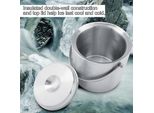 Secchiello Per Ghiaccio A Doppia Parete In Acciaio Inox Con Coperchio Per Feste Di Matrimonio (3L)