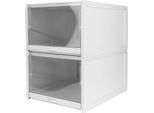 Scarpe Box Pp Storage Drawer Organizer Container Durable Cabinet Per Home2Pcs Big (33,2 X 25,8 X 18,3 Cm)