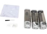 3 In 1 300Ml Press Liquid Soap Dispenser Wall Mount Bathroom Shower Shampoo Hair Conditioner Dispenser Container Silver