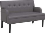 Syfax™ Panca Con Schienale Grigia 112X65,5X75 Cm In Pelle Finta