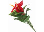 Plastica Artificiale Pianta Finta Rosso Anthurium Fiori Bouquet Matrimonio Casa Giardino Decorazione