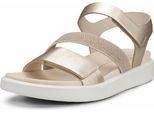 Ecco Flowt Sandalo Da Donna - Sandali Con Cinturino Grigio Tempo Libero Nuovo